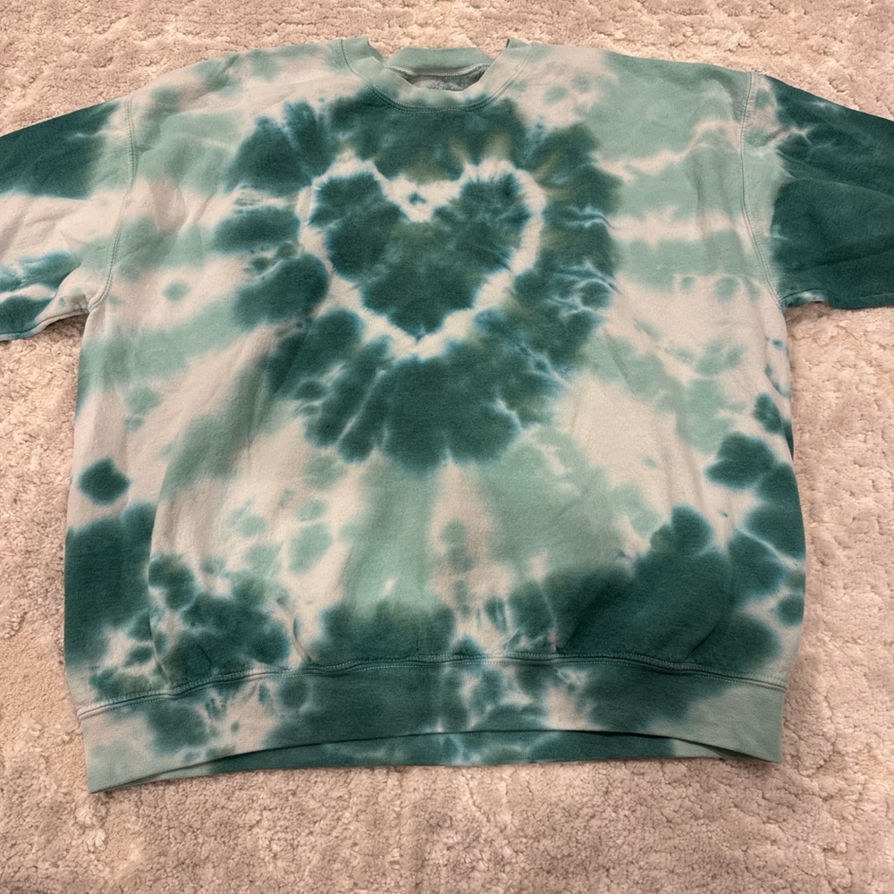 Urban Outfitters Green Tie-Dye Sweatshirt